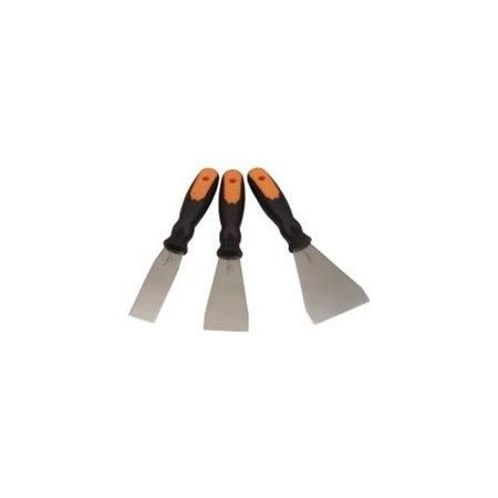 Vim Tools 3-Piece Flexible Stainless Steel Putty Knife Set