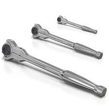 Olsa Tools Swivel Head Ratchet - 90 Tooth Round Head