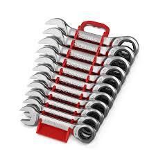 Olsa Tools 120 Tooth Stubby Ratcheting Wrench Set, name: SAE Stubby Ratcheting Wrenches 12 Pc.