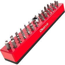 Olsa Tools Magnetic Hex Bit Organizer 1/4", name: Red