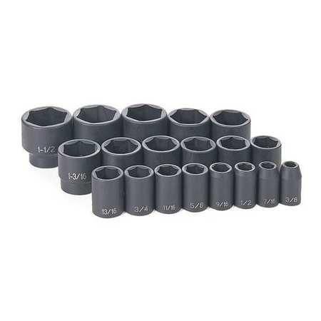 Grey Pneumatic 1319 19pc 1/2 SAE Standard Length Master Set