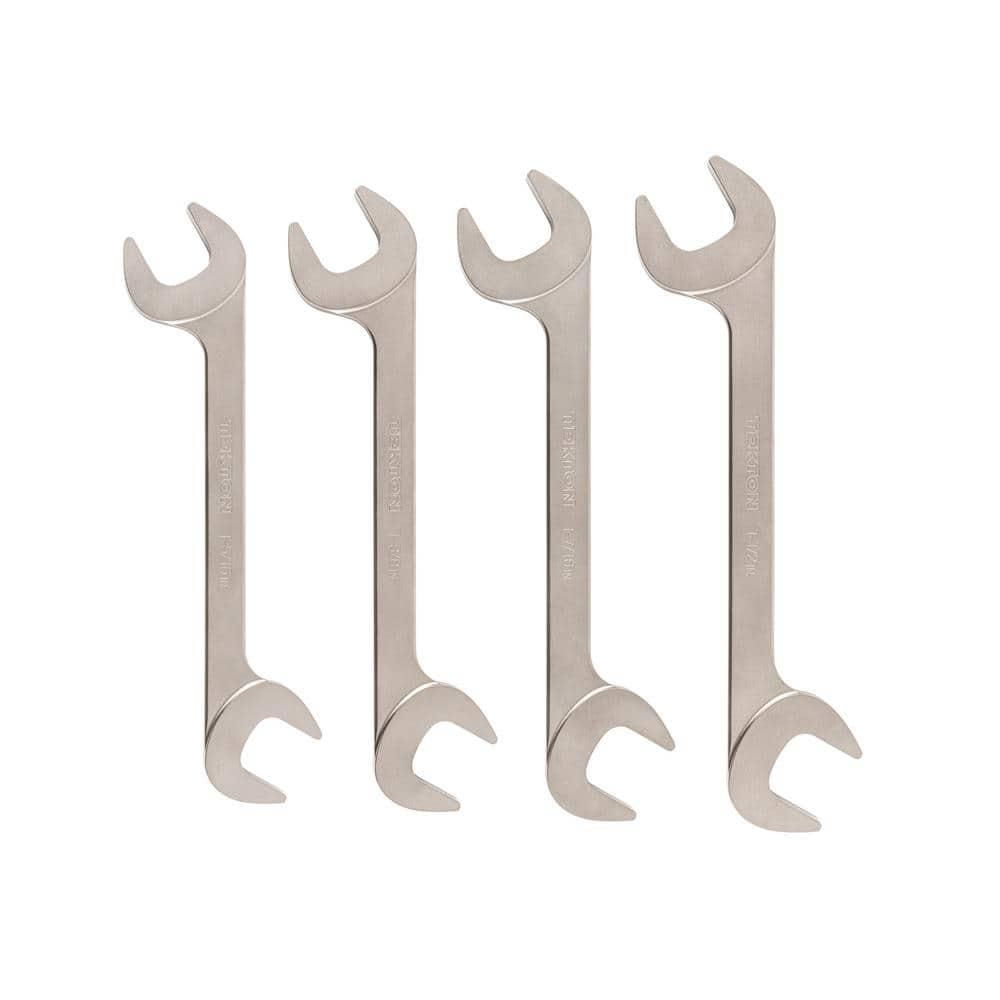 Tekton 1-5/16-1-1/2 in. Angle Head Open End Wrench Set (4-Piece)