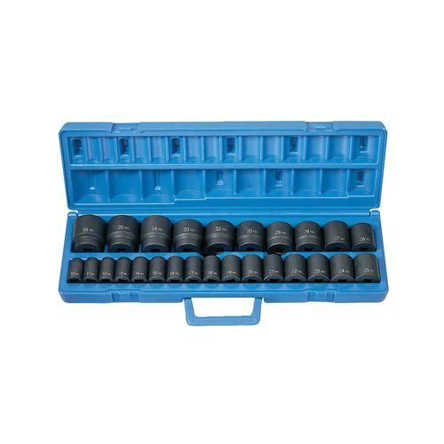 Grey Pneumatic 1326M 1/2" Dr. 26 Pc. Shallow Metric Socket Set