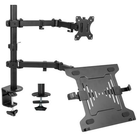 Vivo Full Motion Monitor + Laptop Desk Mount Vesa Stand Fits 13 32