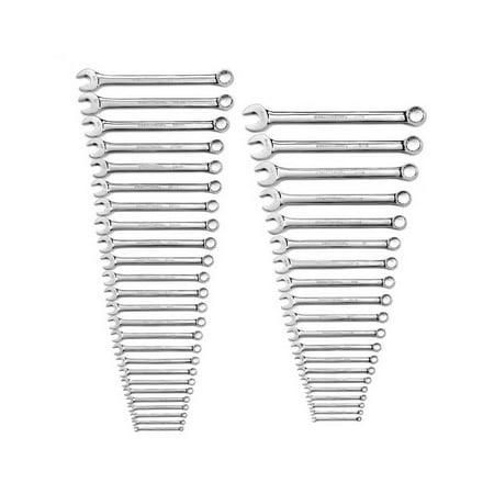 GearWrench 81919 44 Pc. 12 Point SAE/Metric Long Pattern Combination Wrench Set