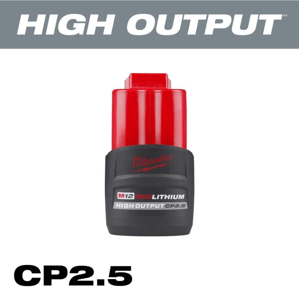 Milwaukee M12 RedlithiumTM High Outputtm CP2.5 Battery Pack