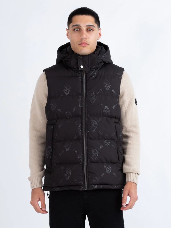 Luke 1977 Egrit Overprint Gilet - Black