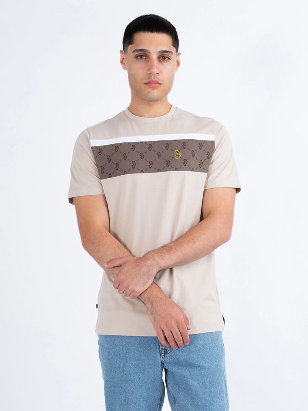 Luke 1977 Lions Den Panelled T-shirt - Dark Ecru