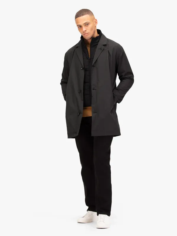 Luke 1977 Hat Trick Overcoat - Black