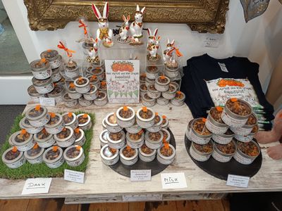 70 grams of fruity chocolate.