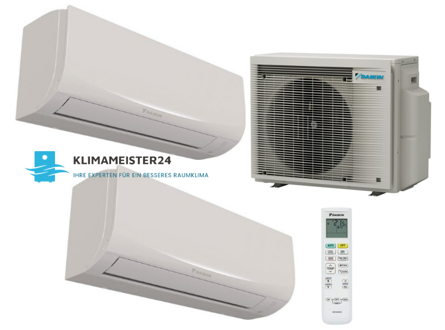 Daikin Sensira DUO SET 2MXF50A2V1B FTXF 2,5 kW - 5,0 kW inkl. WiFi - zur Selbst Montage