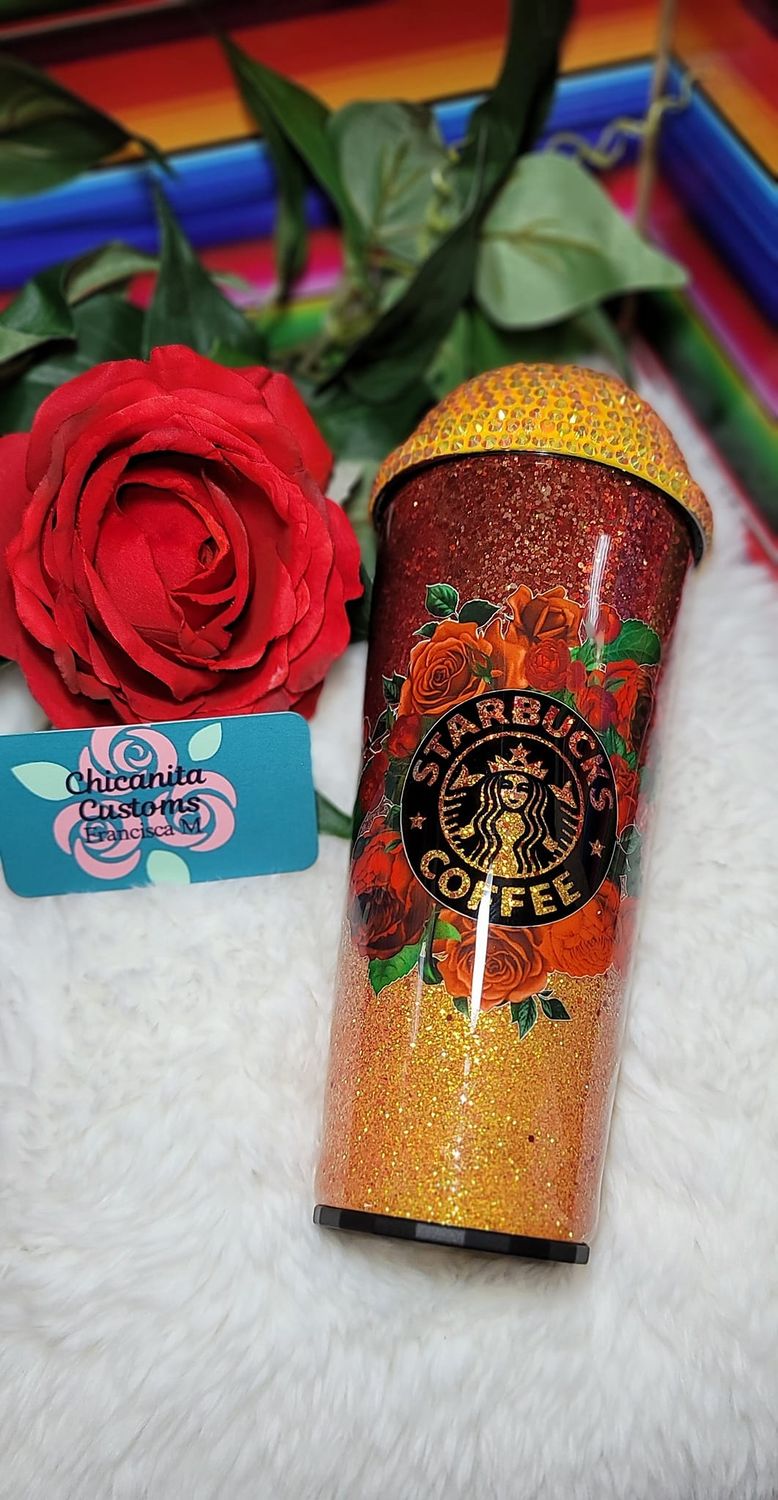 Fall Coffee rhinestone  30oz Tumbler