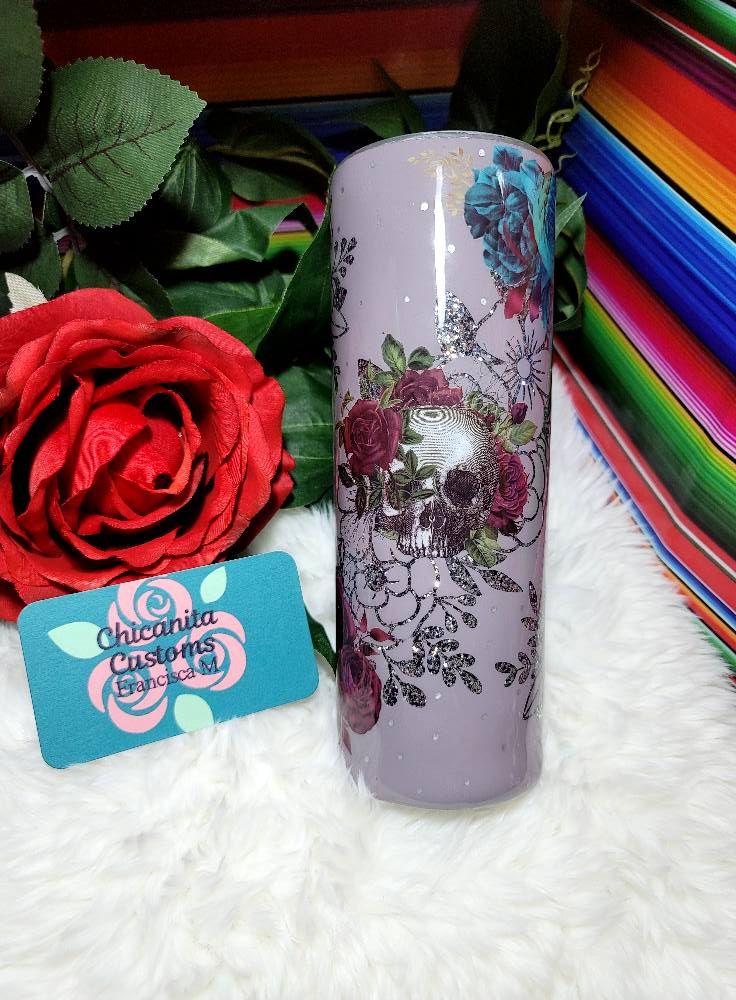 Floral Skull 20oz Tumbler