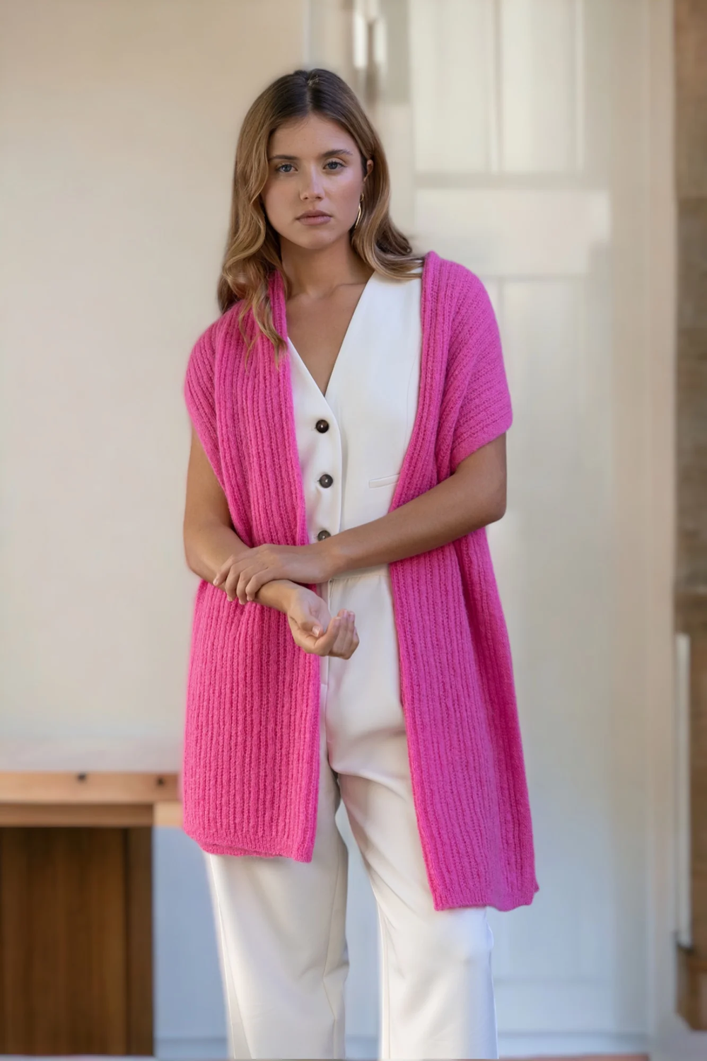 Charlotte Scarf | Peacock Pink