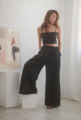 Wide Trousers | Black