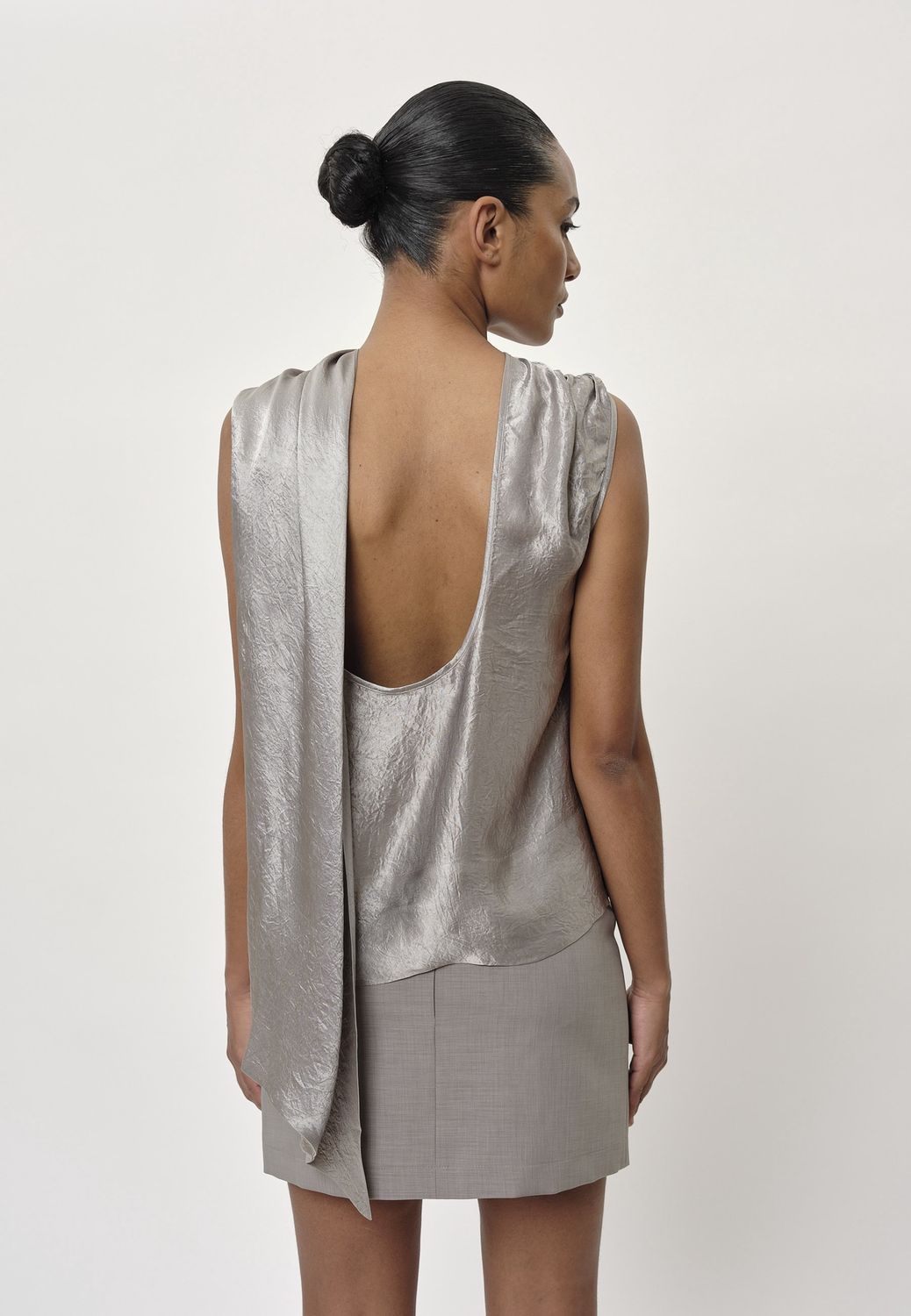 Ava Top | Pearl Grey