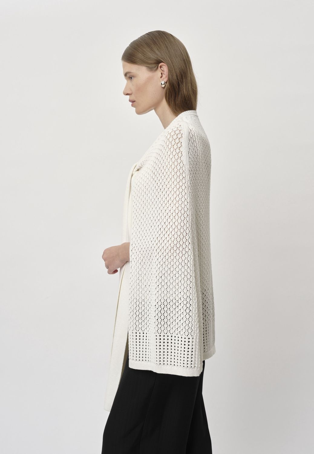 Gabrielle Knit Cape | Creme