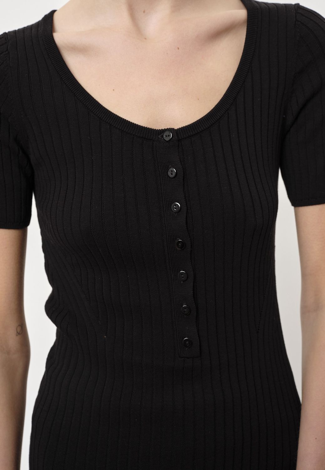 Mie Knit Top | Black