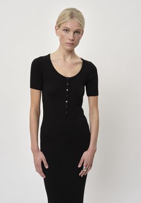 Mie Knit Top | Black