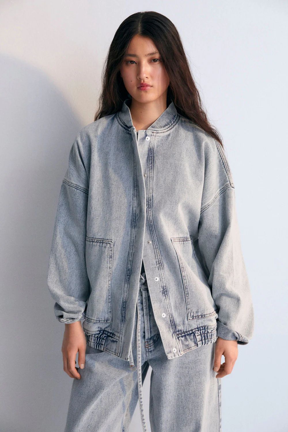 Chios Bomber | Bleach Denim