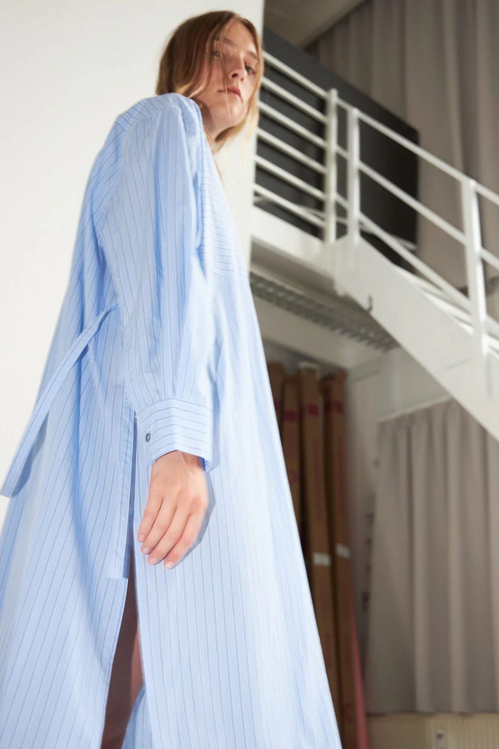 Solitude Dress | Sky Striped