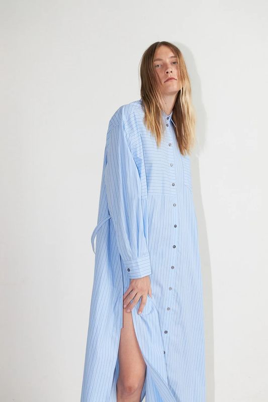 Solitude Dress | Sky Striped