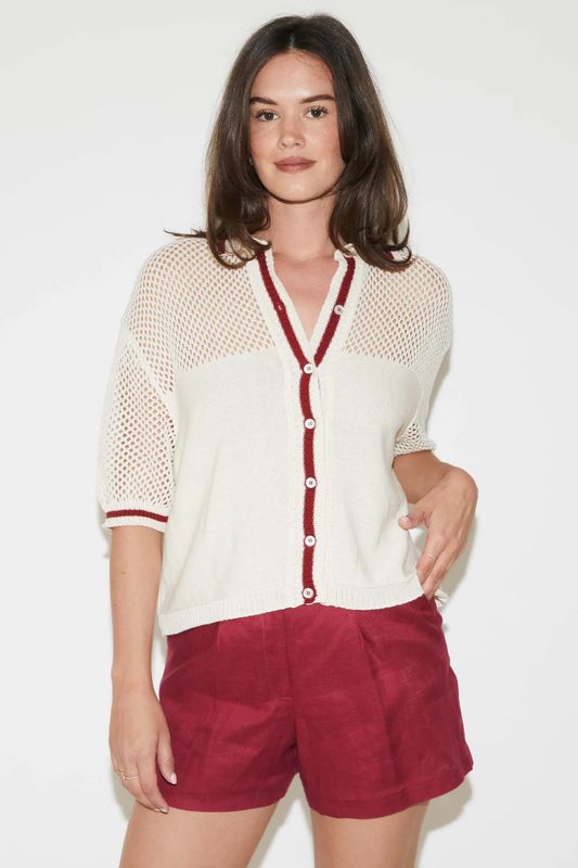 Molly Mesh Polo | Creme