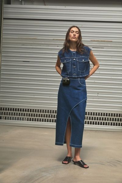 Winona Waistcoat | Denim