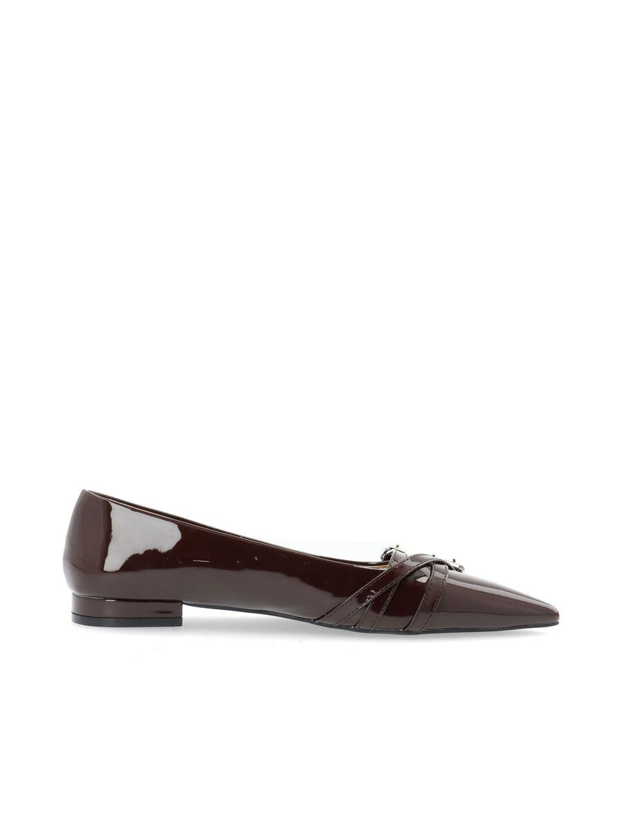 Bari Buckle Flats | Brown