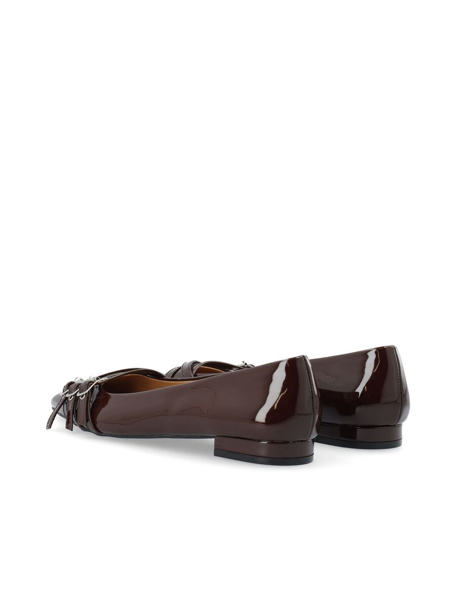 Bari Buckle Flats | Brown