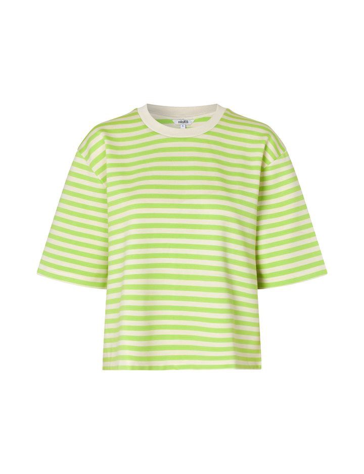 Emrys Tee | Neon Green Striped