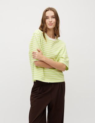 Emrys Tee | Neon Green Striped