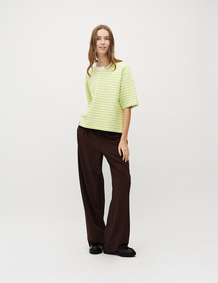 Emrys Tee | Neon Green Striped