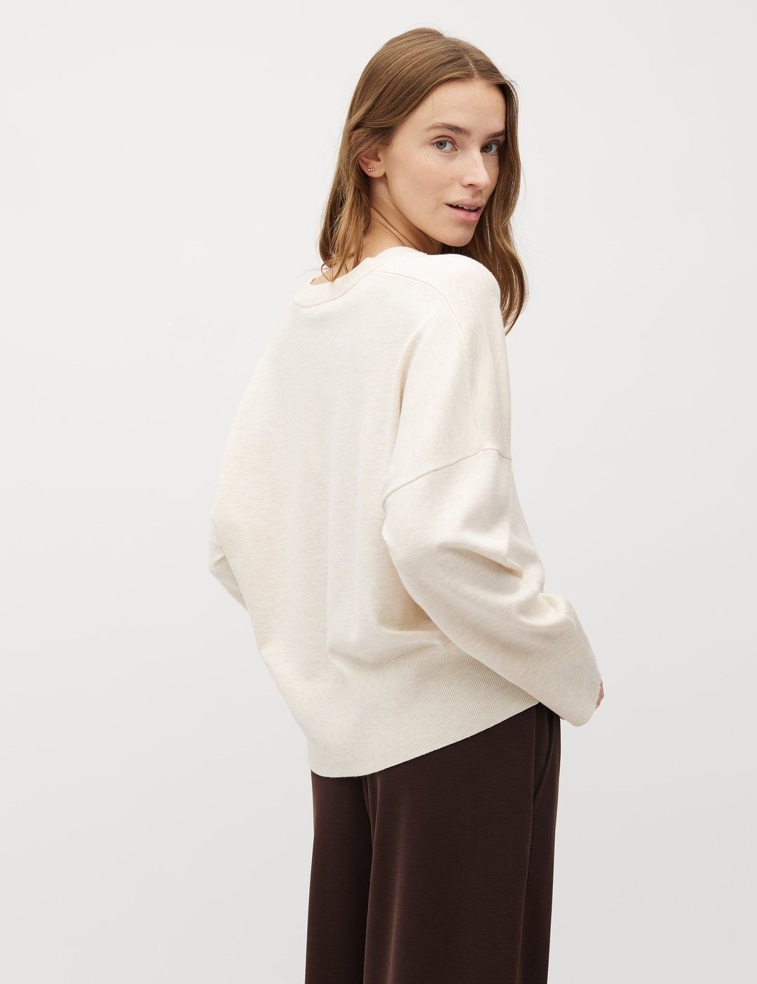 Gillian V-Knit | Sugar Melange