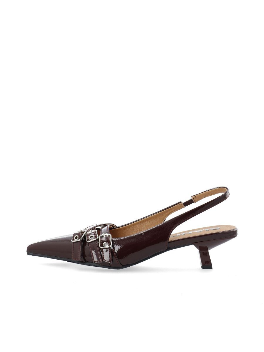 Kristin Buckle Slingback | Burgundy, Maat: 37