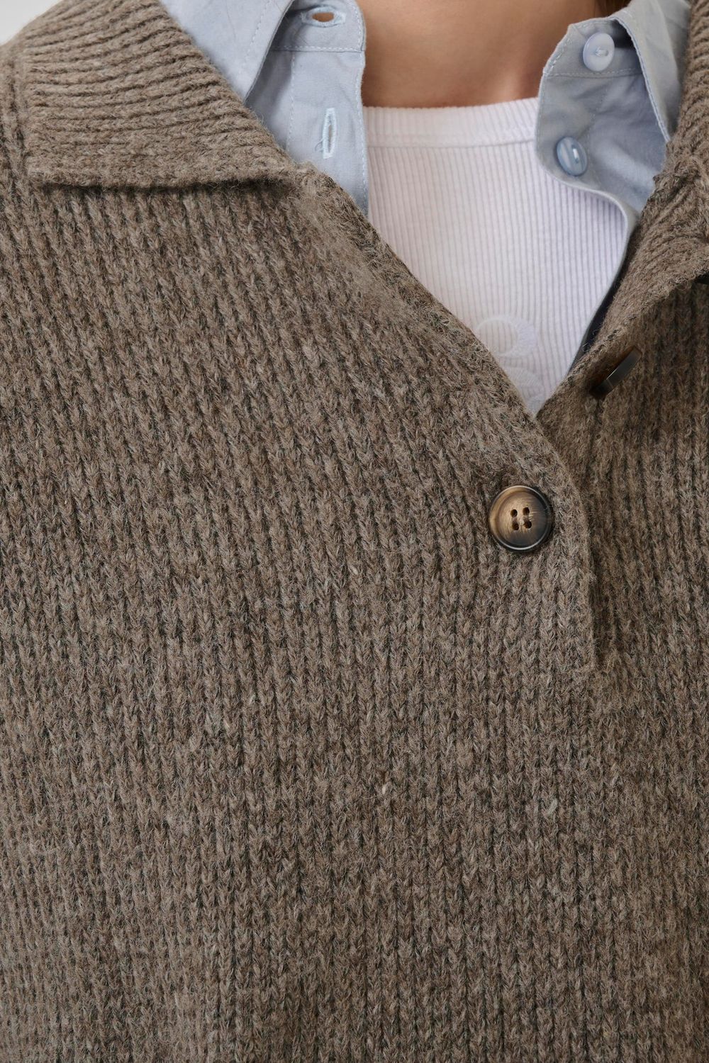 Paloma Knit Polo | Grey Melange