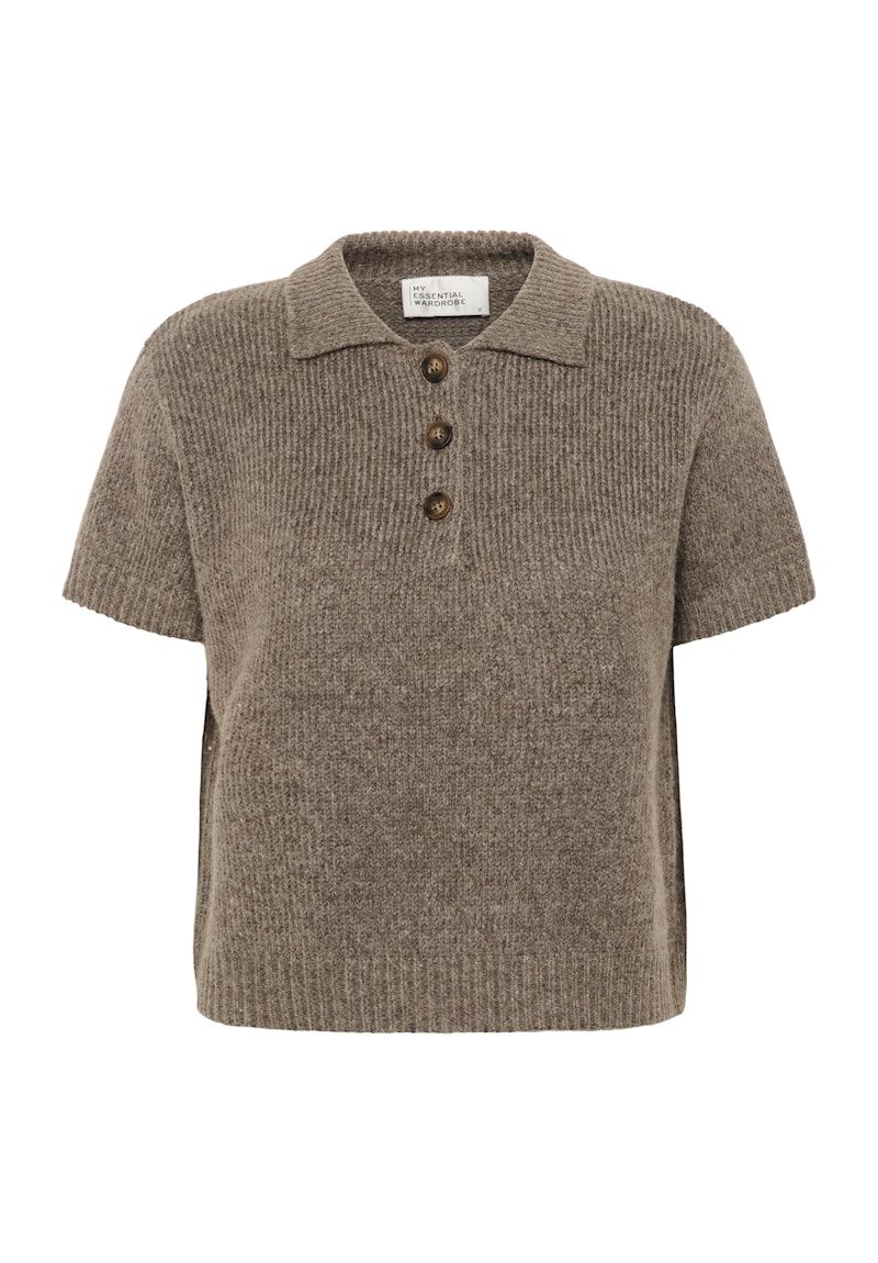 Paloma Knit Polo | Grey Melange
