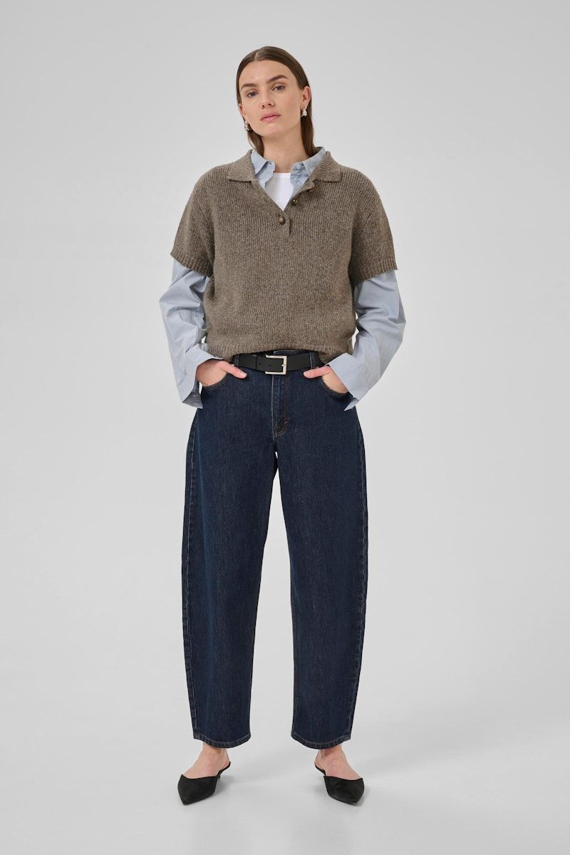 Paloma Knit Polo | Grey Melange