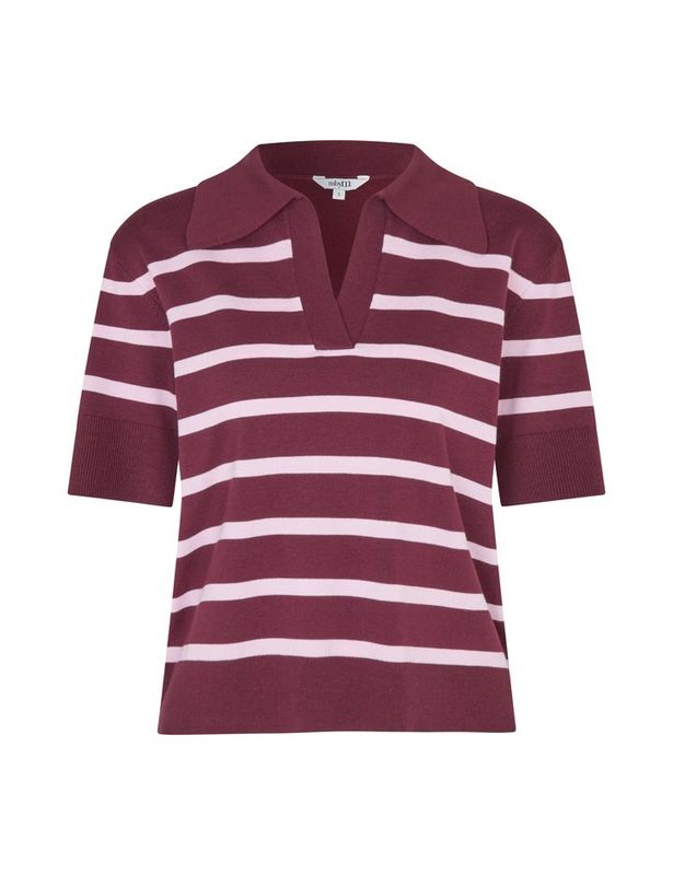 Sika Polo Top | Bordeaux Stripe