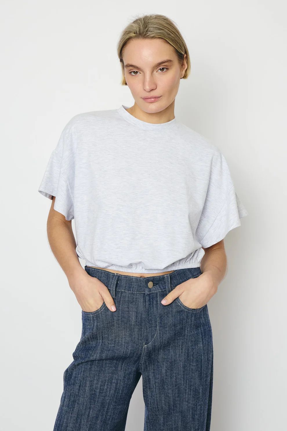 Raffa Top | White Melange