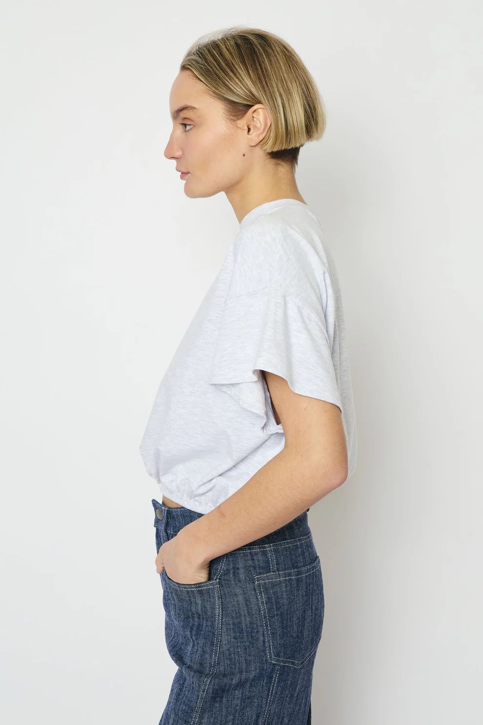 Raffa Top | White Melange