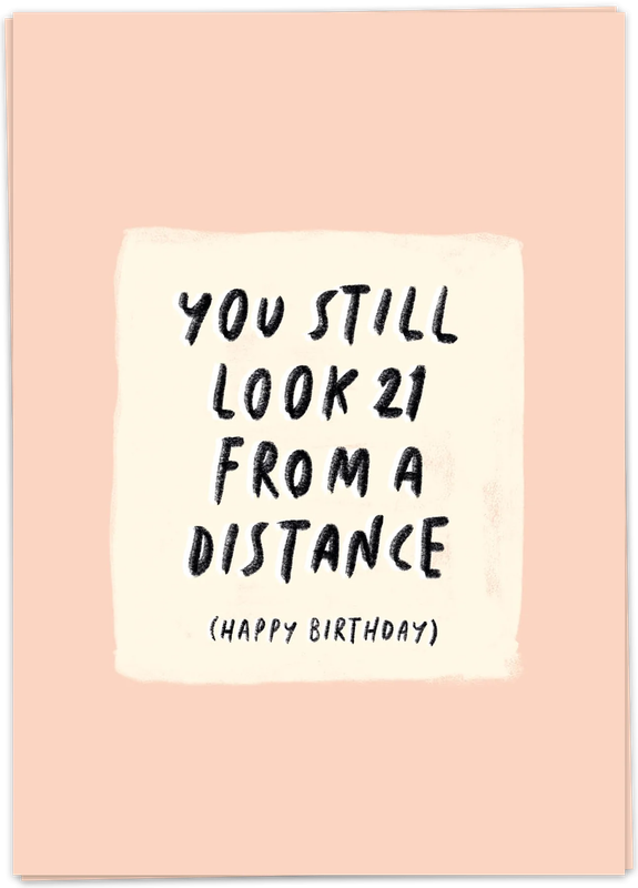 21 from a distance Card