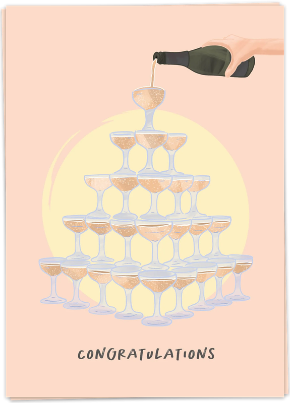 Champagne Tower Card