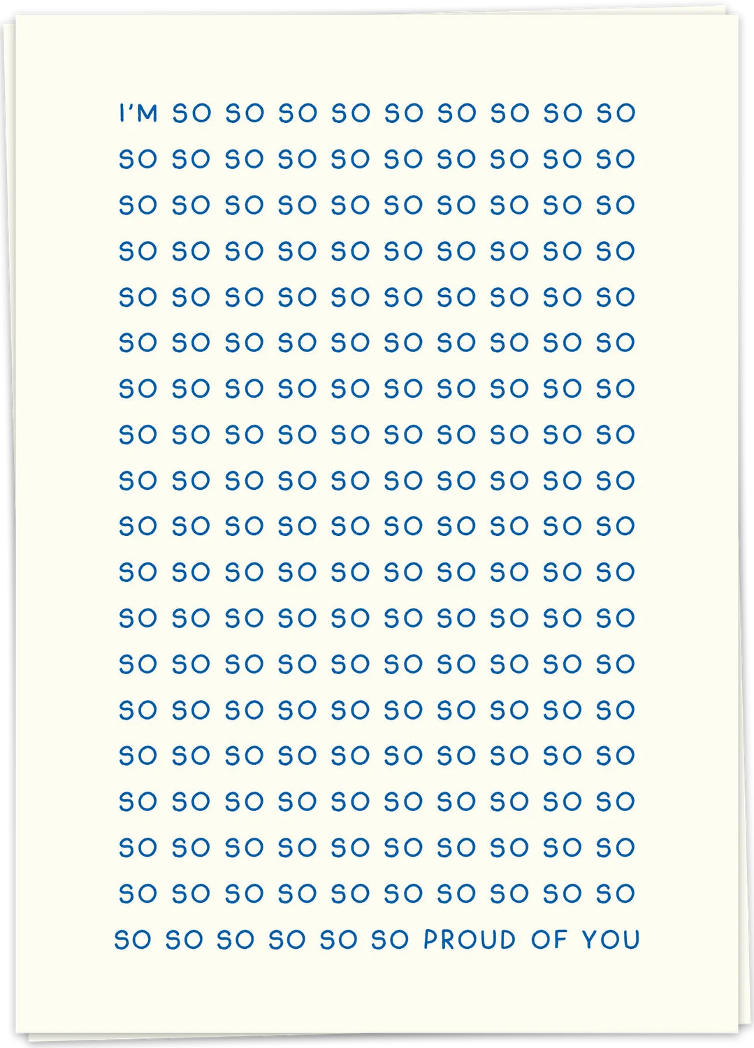So So So Proud Card