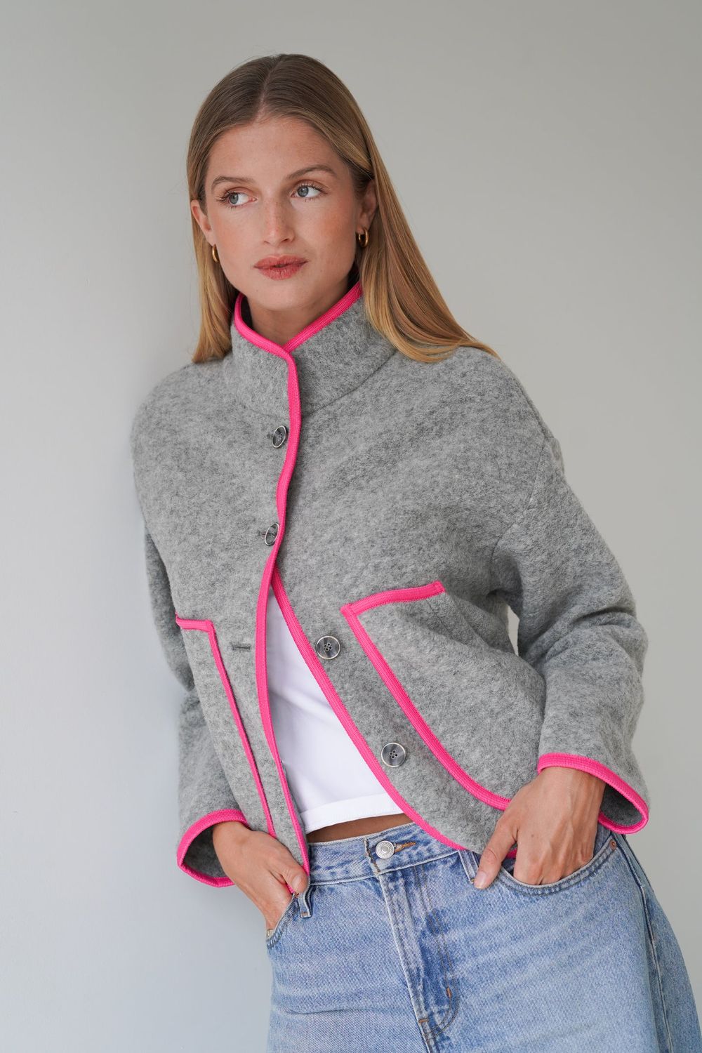 Audrey Jacket | Neon Pink