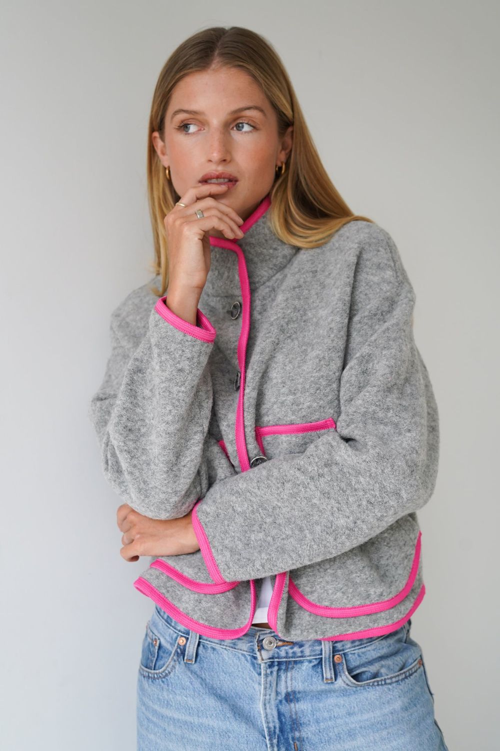 Audrey Jacket | Neon Pink