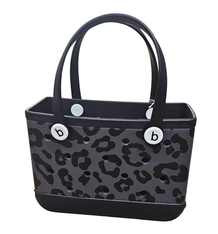 Black Leopard Mini B Bag