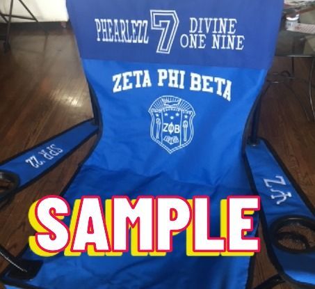 ‎ ‎ ‎ Zeta Phi Beta‎ ‎  ‎   (Custom Lawn Chair)