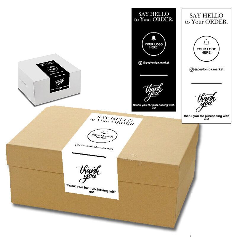 Custom Box Labels 100 Pcs