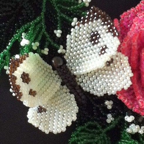 Pattern for peyote and herringbone beaded butterfly - Artisan jewelry schema / scheme